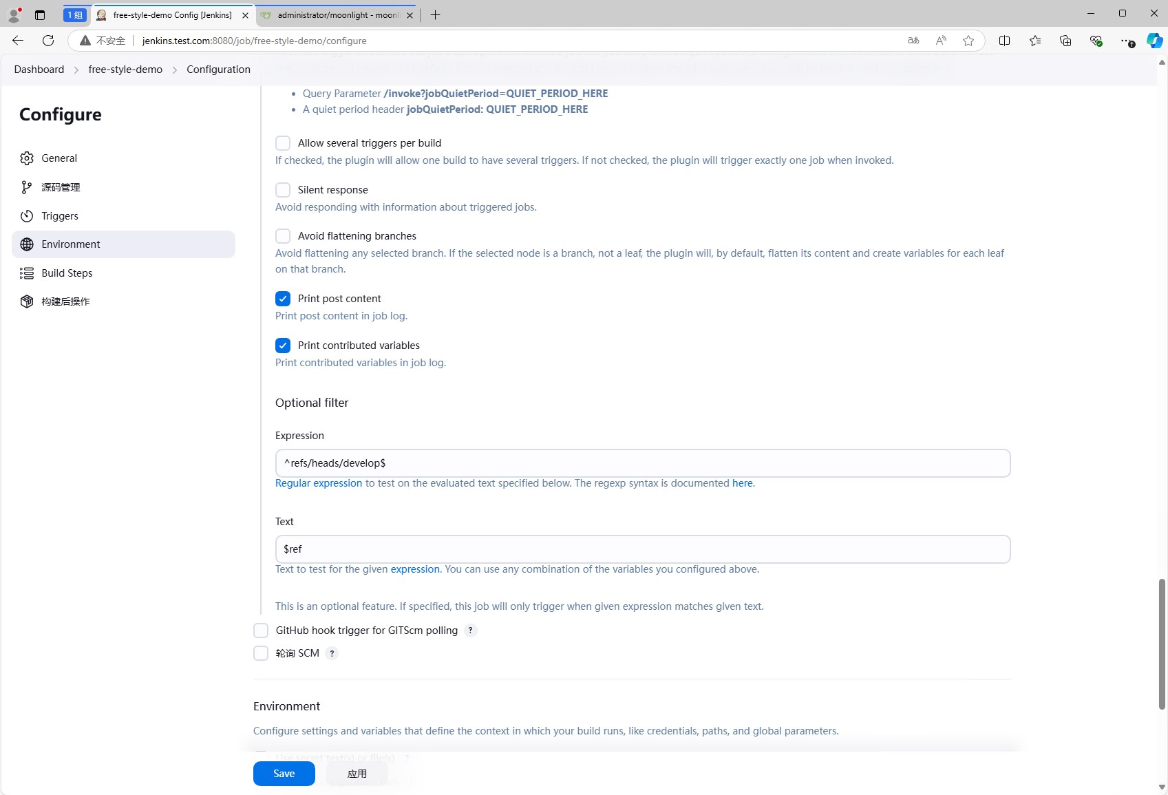 k8s devops jenkins build trigger filter